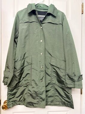 Liz Claiborne Olive Green Trench Coat
